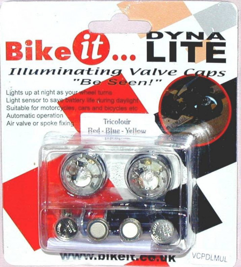 Osvětlení kol BikeIt DynaLite zelené