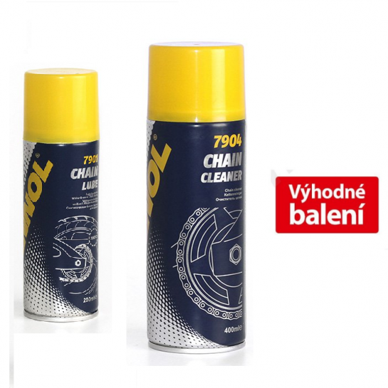 AKCE Sada Mannol Chain Lube 200ml a Chain Cleaner 400ml