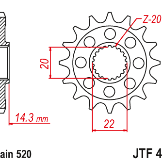 Řetězové kolečko BMW G 310 R, GS rok 16-22