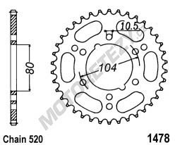 Rozeta KAWASAKI ZX-6R Ninja (636) rok 05-06