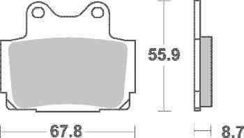 Brzdové destičky SBS přední YAMAHA SRX 600 rok 86-87