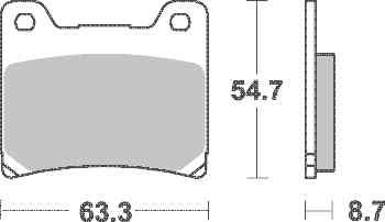 Brzdové destičky SBS zadní YAMAHA FJ 1200 rok 86-90