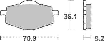 Brzdové destičky SBS zadní YAMAHA DT 125 R rok 90-03