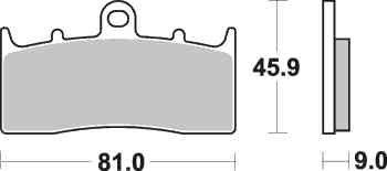 Brzdové destičky SBS pro model s ABS přední BMW R 1100 S rok 01-08 