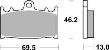 Brzdové destičky SBS zadní SUZUKI VL 1500 LC Intruder rok 02-09