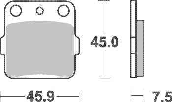 Brzdové destičky SBS zadní SUZUKI DR 800 S Big (88-93) rok 8...