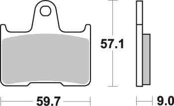 Brzdové destičky SBS zadní SUZUKI GSX-R 1000 rok 01-06