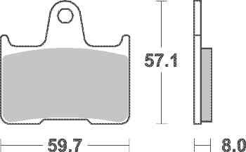 Brzdové destičky SBS zadní HONDA CB 1300 X-4 rok 97-99