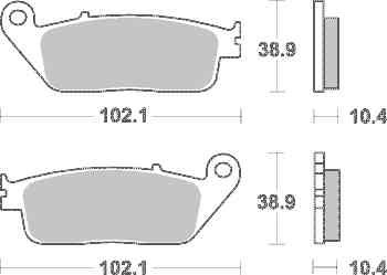 Brzdové destičky SBS zadní YAMAHA MT-01 rok 05-16 