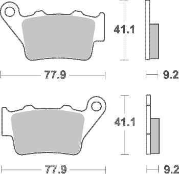 Brzdové destičky SBS RSI zadní YAMAHA TT 600 R rok 98-03