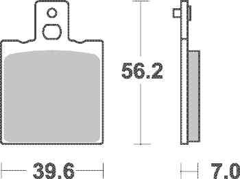 Brzdové destičky SBS zadní DUCATI 1000 Monster i.e. (03-05) ...