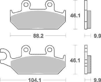 Brzdové destičky SBS přední YAMAHA XT 600 E (89-03) rok 90-03