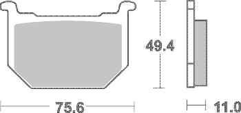 Brzdové destičky SBS přední SUZUKI GN 250 All rok 86-97