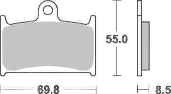 Brzdové destičky SBS přední TRIUMPH T595 Daytona rok 97-98 