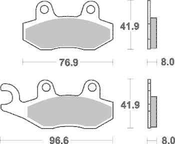 Brzdové destičky SBS RSI přední SUZUKI RMX 250 rok 89-95