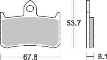 Brzdové destičky SBS DC přední HONDA CB 900 F Hornet rok 02-05