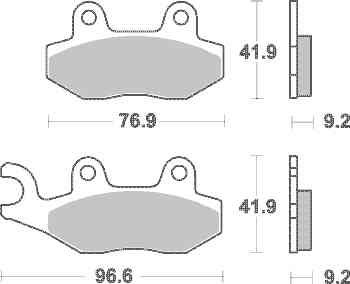 Brzdové destičky SBS přední HONDA CA 125 Rebel rok 95-96