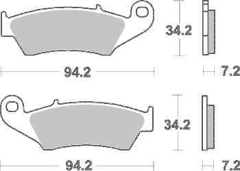 Brzdové destičky SBS přední HONDA XLR 125 R rok 98-02