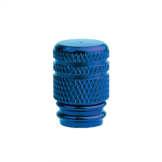 Kovové čepičky ventilků, OXFORD (modrý elox, pár)