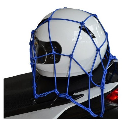 Pružná zavazadlová síť pro motocykly, OXFORD (30 x 30 cm, modrá) 