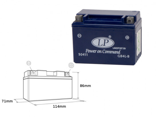 Baterie LP DERBI 50 Derbi GPR Racing (04-05) rok 04-06