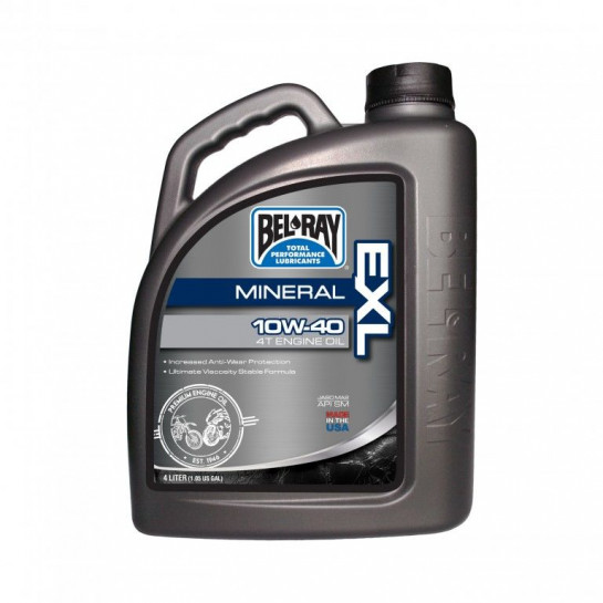 Motorový olej Bel-Ray EXL MINERAL 4T 10W-40 4 l