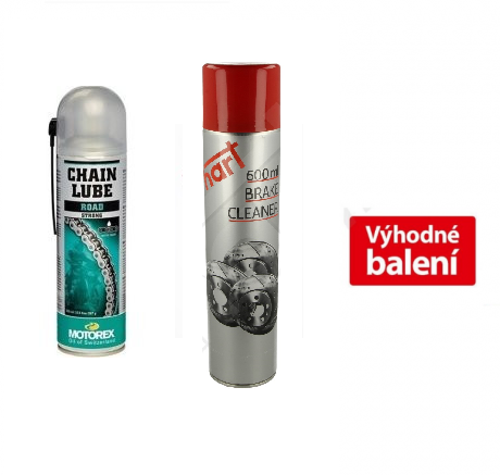 AKCE Sada Motorex Chainlube Road Strong 500ml + Čistič řetěz...