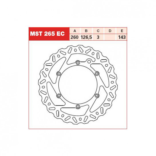 Brzdový kotouč TRW Lucas přední KTM 400 EXC rok 00-07, 09-11