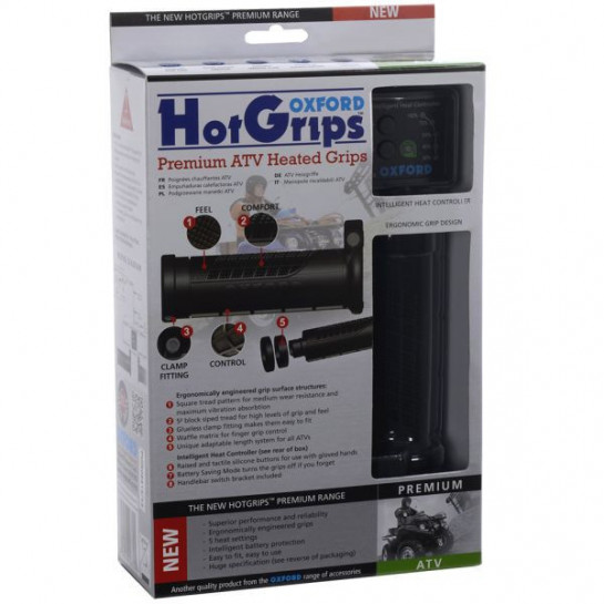 Gripy vyhřívané Hotgrips Premium ATV, OXFORD (upravitelná dé...