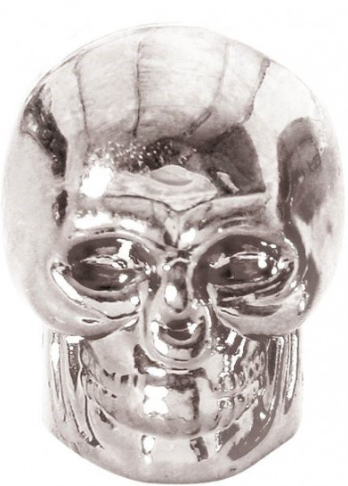 OXFORD Čepičky ventilků 2ks skull stříbrné