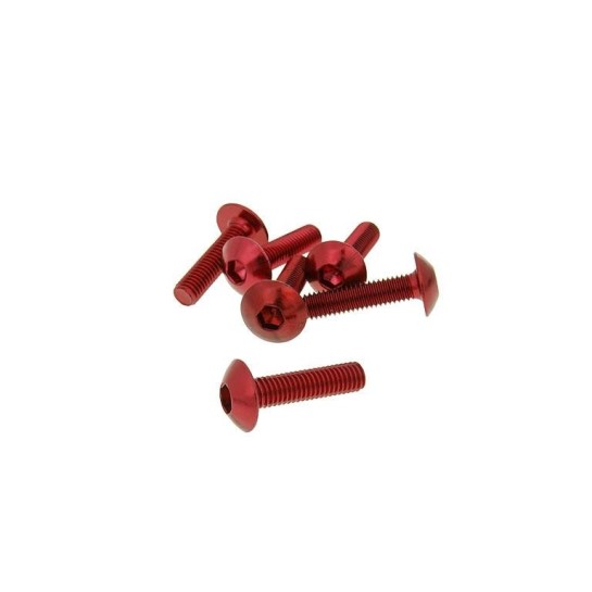 Výprodej - Šroub M5 M5/15mm button oranžový