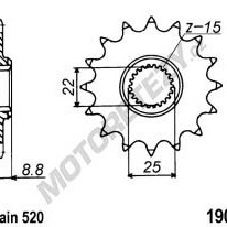 Řetězové kolečko KTM 530 EXC rok 08-11