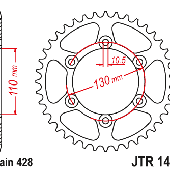 Rozeta KAWASAKI BX 125 Ninja rok 19-23