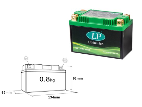 Lithiová baterie LP YAMAHA YZF 600 R6 (původní model 03-09 řetěz 530) rok 06-09 