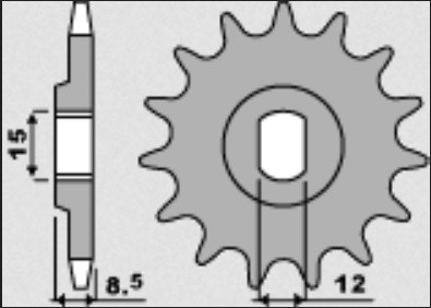 Řetězové kolečko KTM 50 SX rok 18-21