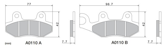 Brzdové destičky NISSIN přední HONDA NX 500 rok 24-25