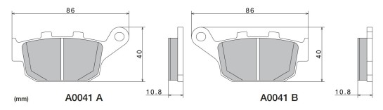 Brzdové destičky NISSIN zadní HONDA NX 650 Dominator rok 88-96