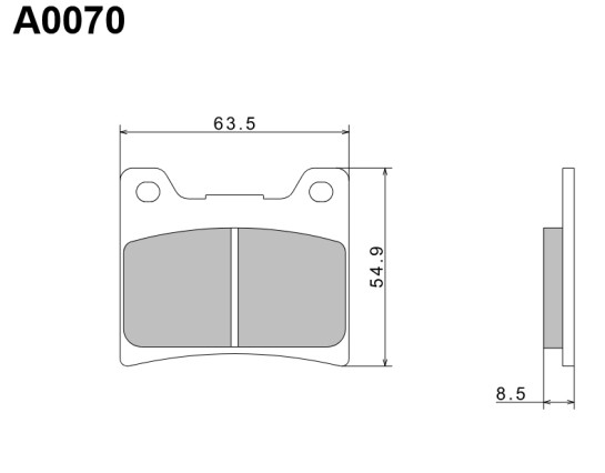 Brzdové destičky NISSIN zadní Yamaha BT 1100 Bulldog rok 02-06
