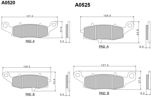 Sada brzdových destiček Nissin přední KAWASAKI ZR 750 Zephyr...