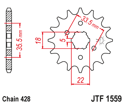 Řetězové kolečko YAMAHA TW 125 rok 99-04