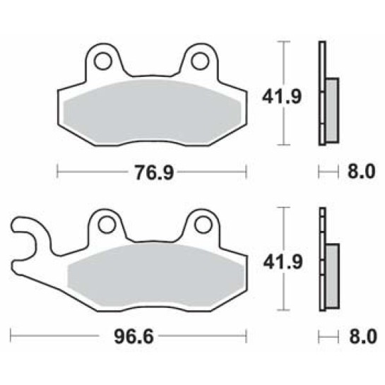 Sada brzdových destiček SBS přední SUZUKI Burgman 400 rok 07-24 