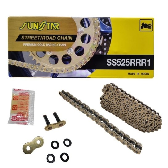 Řetěz SUNSTAR 525RRR1-116čl., zlatý, nýtovací spojka
