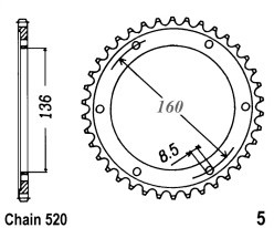 Rozeta BMW G 310 R, GS rok 16-26 