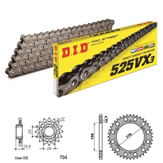 DID Řetězová sada D.I.D X-ring APRILIA 1000 ETV Capo Nord ro...