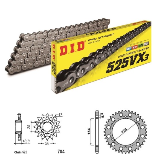 DID Řetězová sada D.I.D X-ring APRILIA 1000 RST Futura rok 0...
