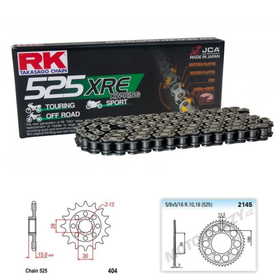 Řetězová sada RK W-ring BMW 1000 HP4 rok 12-15