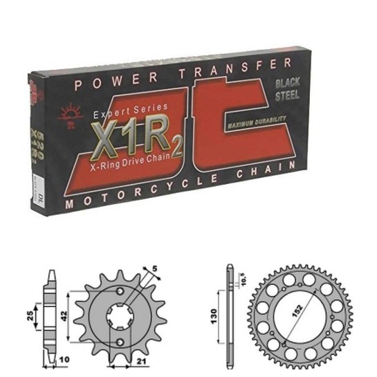 Řetězová sada JT X-ring CAGIVA 500 Canyon rok 99-01 