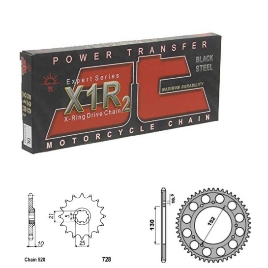 Řetězová sada JT X-ring CAGIVA 600 Canyon rok 96-99