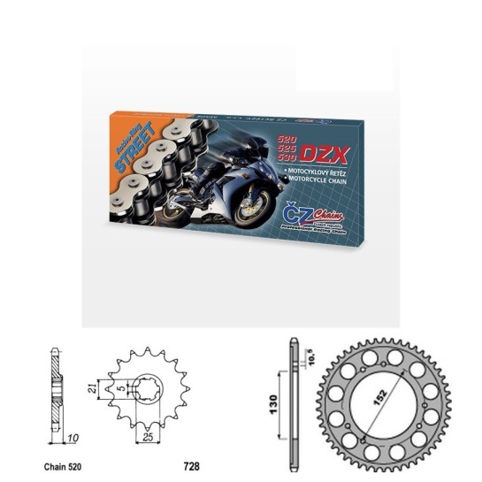 Řetězová sada s ČZ X-ring CAGIVA 600 Canyon rok 96-99