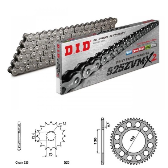 DID Řetězová sada D.I.D XX-ring CAGIVA 1000 Navigator rok 01-04